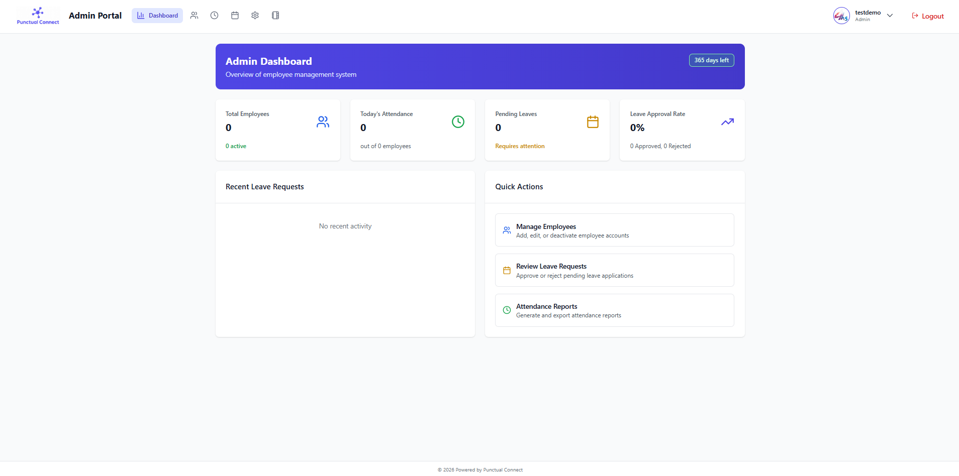 Company Dashboard. Admin